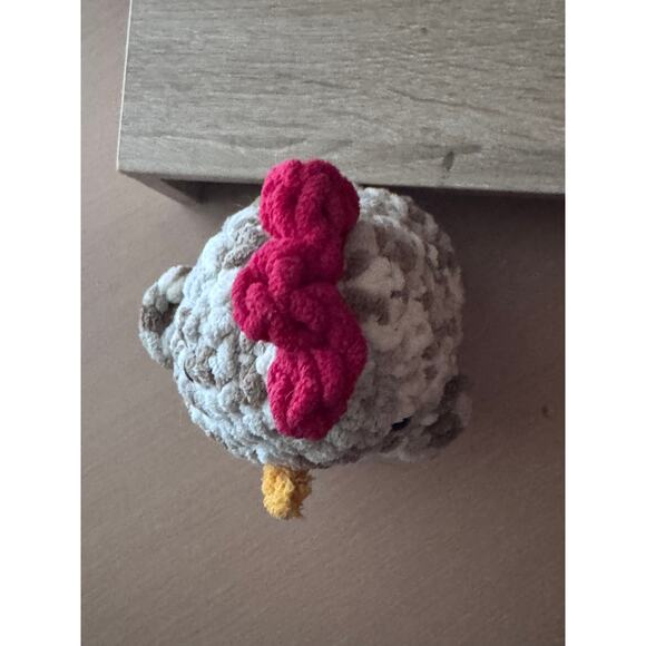 Handmade Plush Chicken Stuffed Figure - 8" - Picture 6 of 6
